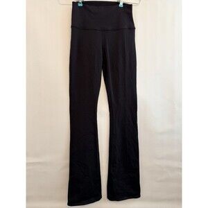 Alo Women’s Solid Black Flare Leggings Yoga Pants Regular Size XS